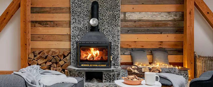 Thelin Hearth Products Direct Vent Gas Stove Fireplace Inspection in Temescal Valley, California